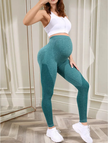 Women's Maternity Leggings Over The Belly Full Length Pregnancy Yoga Pants Active Wear Workout Leggings