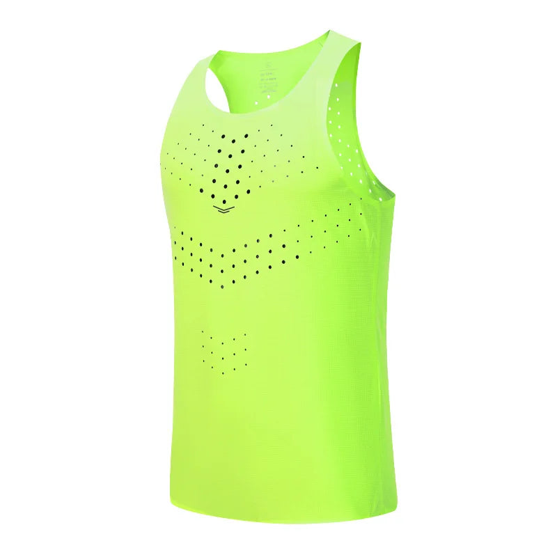 Men Gym Shirt Street High Quality Sleeveless T-shirts Quick Dry Tank Tops Workout Fitness Singlets Mesh Breathable Sport Vest