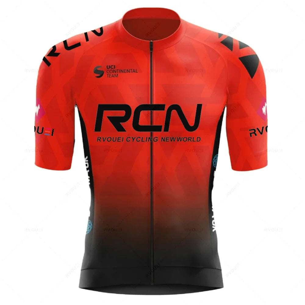 2023 RCN Team Cycling Jersey Set Summer Breathable Road Bicycle Suit Riding Uniform Bike MTB Clothing New Sports Cycling Kits