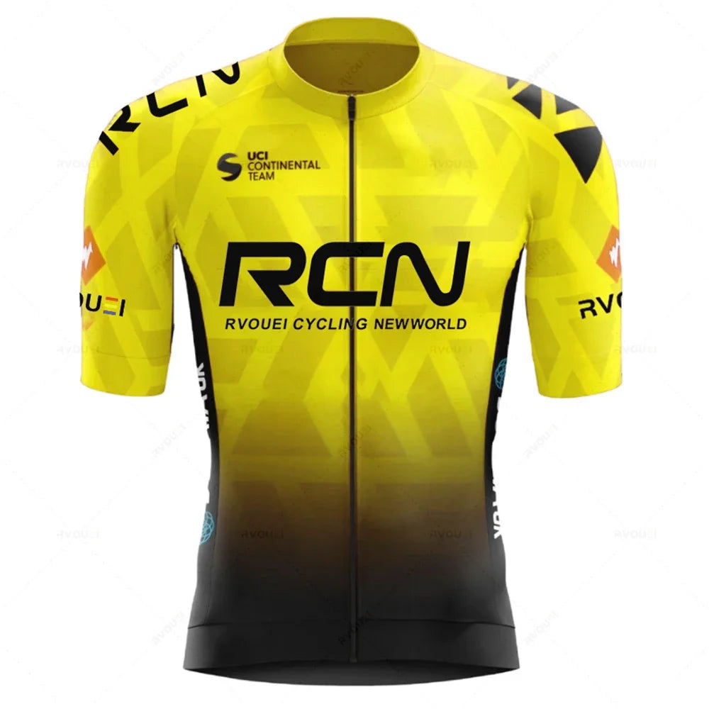 2023 RCN Team Cycling Jersey Set Summer Breathable Road Bicycle Suit Riding Uniform Bike MTB Clothing New Sports Cycling Kits