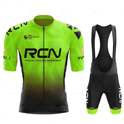 2023 RCN Team Cycling Jersey Set Summer Breathable Road Bicycle Suit Riding Uniform Bike MTB Clothing New Sports Cycling Kits