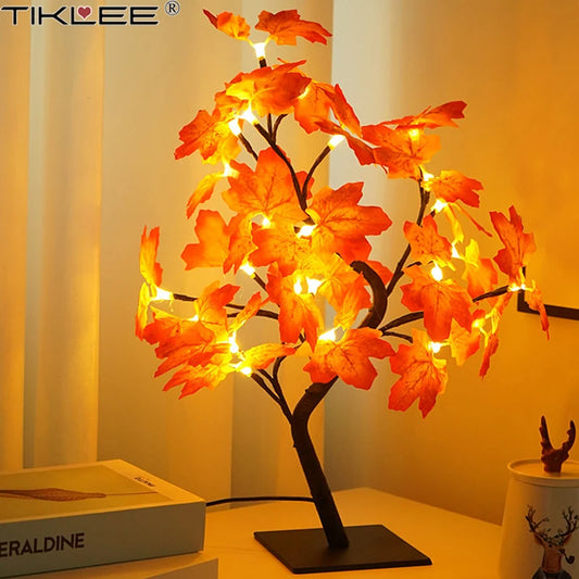 Table Lamp Flower Tree 24 Heads Rose Lamps Fairy Desk Night Lights USB Operated Gifts for Wedding Valentine Christmas Decoration