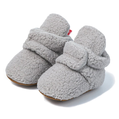 KIDSUN Newborn Baby Socks Shoes Boy Girl Star Toddler First Walkers Booties Cotton Comfort Soft Anti-slip Warm Crib Shoes 0-18m