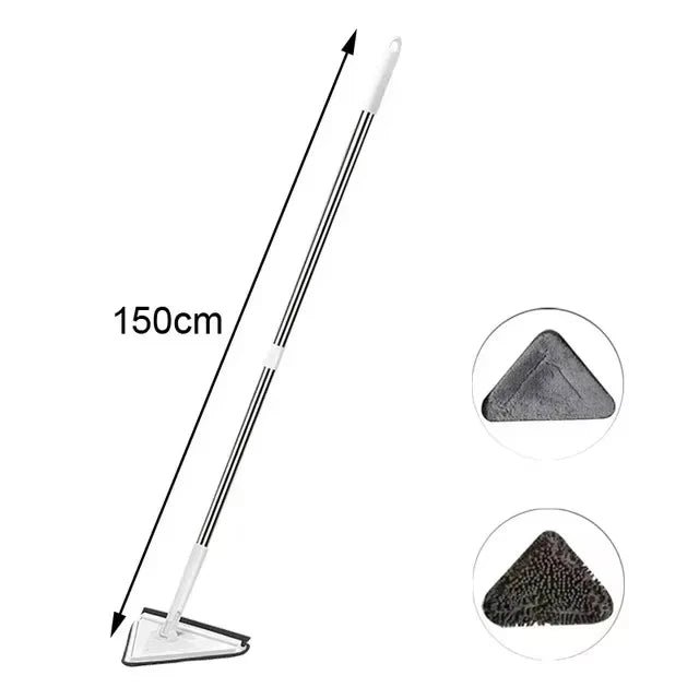 Rotatable Telescopic Triangle Mop 360° Spin Cleaning Mop Squeeze Wet And Dry Use Water Absorption For Home Floor Ceiling