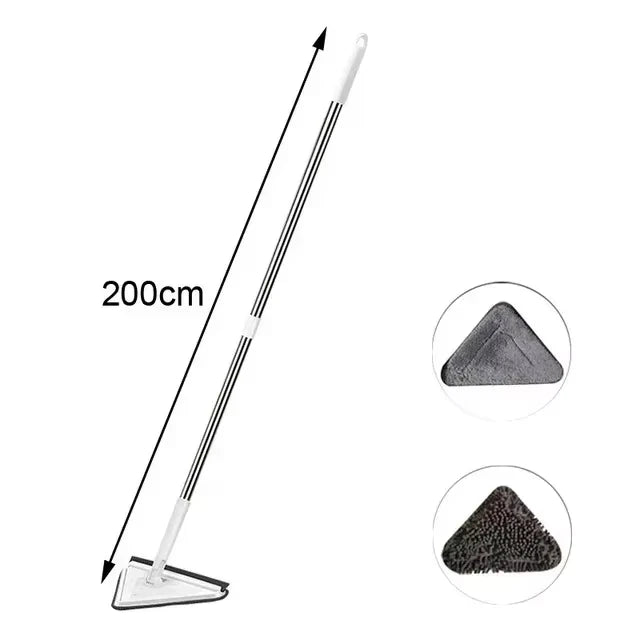 Rotatable Telescopic Triangle Mop 360° Spin Cleaning Mop Squeeze Wet And Dry Use Water Absorption For Home Floor Ceiling