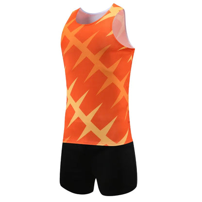 Training Running Suits Men Vest Shorts Breathable Thin Quick Dry