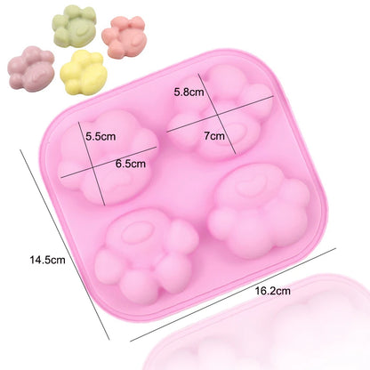 Cartoon Silicone Mold For Baking Stitch Bear Mouse Cat Pig Duck Chocolate Soap Mould Animal Cake Decorating Tool Cupcake Topper