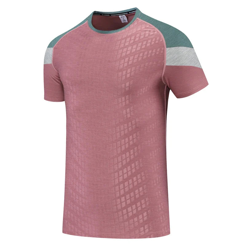 Men Gym Short Sleeve Dry Breathable Tee