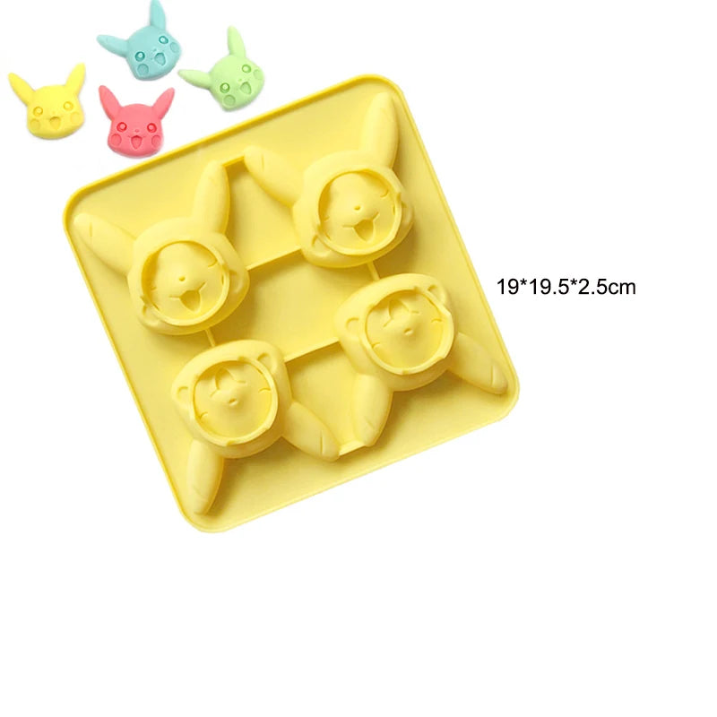 Cartoon Silicone Mold For Baking Stitch Bear Mouse Cat Pig Duck Chocolate Soap Mould Animal Cake Decorating Tool Cupcake Topper