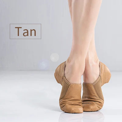 Genuine Leather Jazz Dance Shoes for Girls Women Tan Black Antiskid Sole Jazz Shoes Adults Dance Sneakers High Quality Jazz shoe