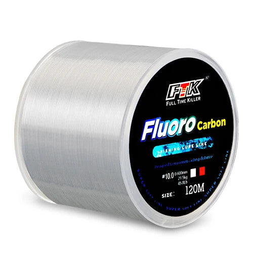 120M Fluorocarbon Coating Fishing Line 0.20mm-0.60mm 7.15LB-45LB Carbon Fiber Leader Line Fishing Lure Wire Sinking Line Japan