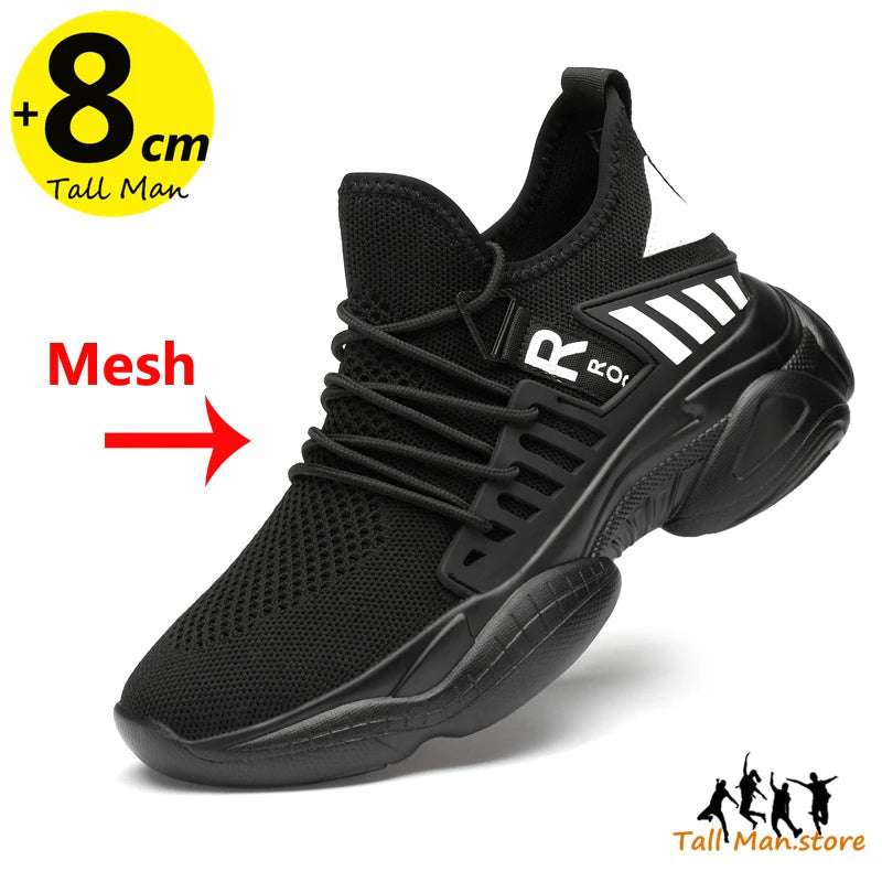 Leisure Chunky Sneakers Tall Man High Increase Insole 8cm Men Fashion Shoes