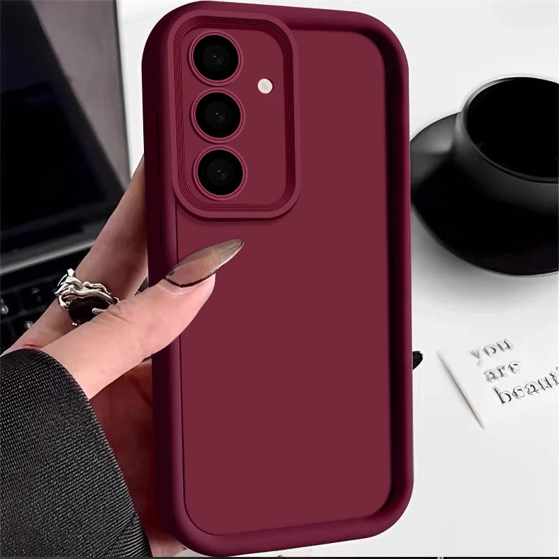 Soft TPU Case For Samsung Galaxy A55 A54 A53 A35 A15 A16 A25 5G S24 S23 S22 S25 Ultra S23 FE Candy Color Silicone Phone Cover